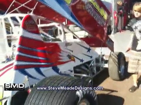 Sprint Car Racing! Big Crash/5+flips - 100mph RACING FOR THE TROOPS!