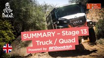 Summary - Truck/Quad - Stage 13 (San Juan / Córdoba) - Dakar 2018