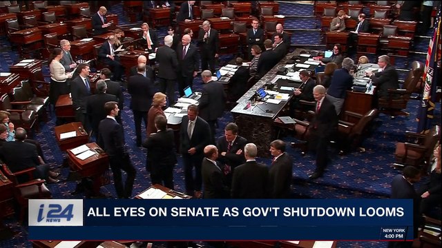 i24NEWS DESK | All eyes on Senate as gov't shutdown looms | Friday, January 19th 2018