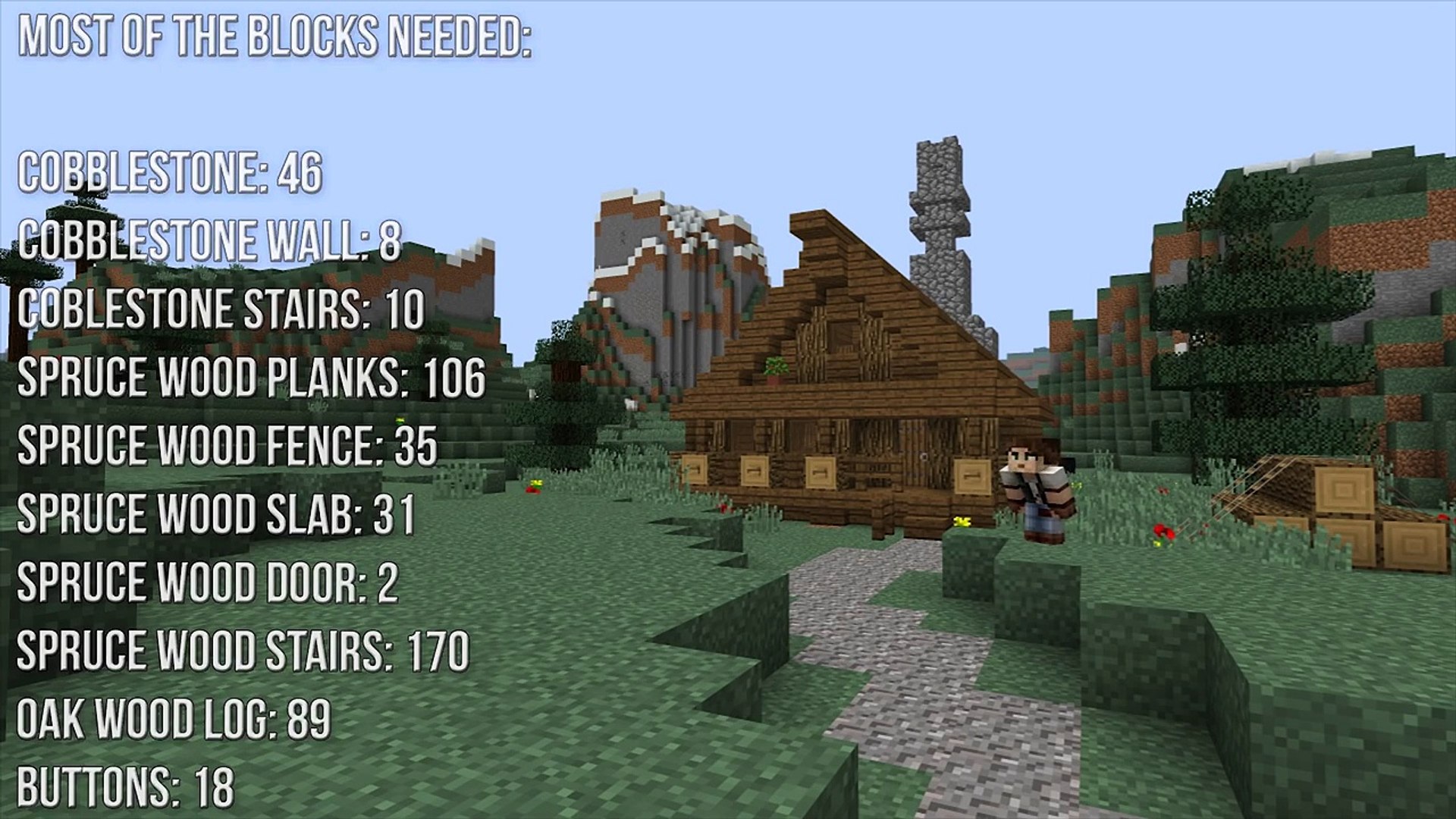 parkere jeans utilsigtet Minecraft: Wooden Lodge House - Build Tutorial - video Dailymotion