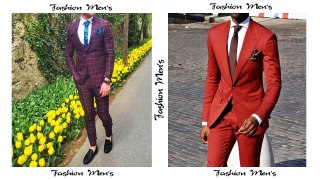 TOP 42  Suits Men's  Red  | slim fit  |  fashion Men's
