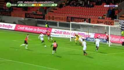Résumé Lorient - Clermont Foot but Pierre Yves Hamel (1-0)