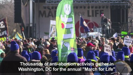 Anti-abortion activists rally in Washington, fired up by Trump