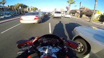 HAYABUSA CRUISING 014: following YAMAHA R1 CRAZY LANE SPLITTING/GOING 170mph!!!