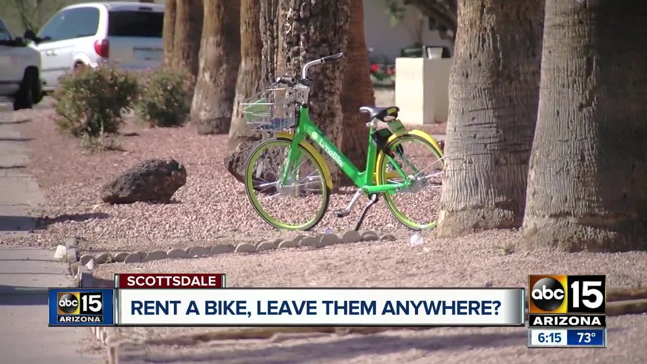 Bikes share users ditching bikes around Scottsdale