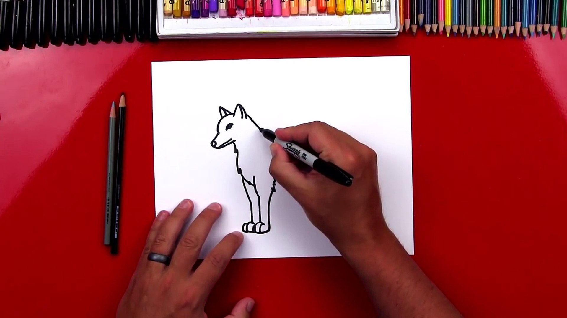 Wolf Drawing For Kids