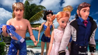 Anna is Invited to a Party with Cinderella, Aurora, Snow White - Part 11 - Elsa the Mermaid Series