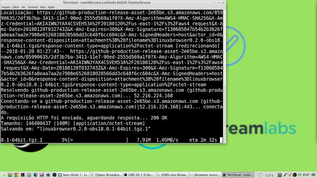 OBS com Browser Source Plugin para Linux