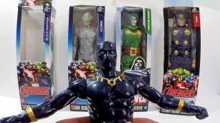 Bonecos Pantera Negra, Doutor Destino, Ultron e Thor - Marvel Avengers