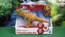 NEW JURASSIC WORLD BASHERS & BITERS TYRANNOSAURUS REX new REVIEW VS INDOMINUS REX BY WD Toys