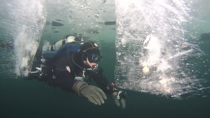 "신비한 얼음속 세상" 한겨울 아이스 다이빙 / YTN