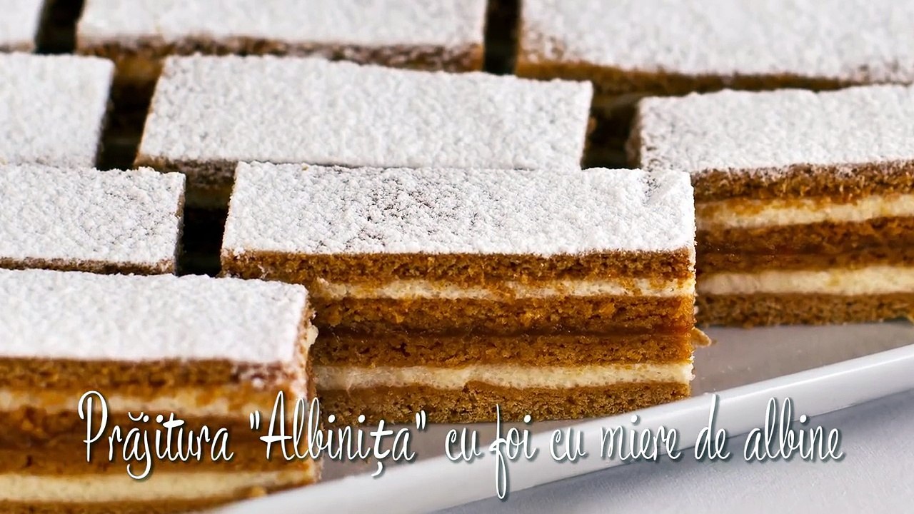 Prăjitura cu foi cu miere de albine ”Albinița”