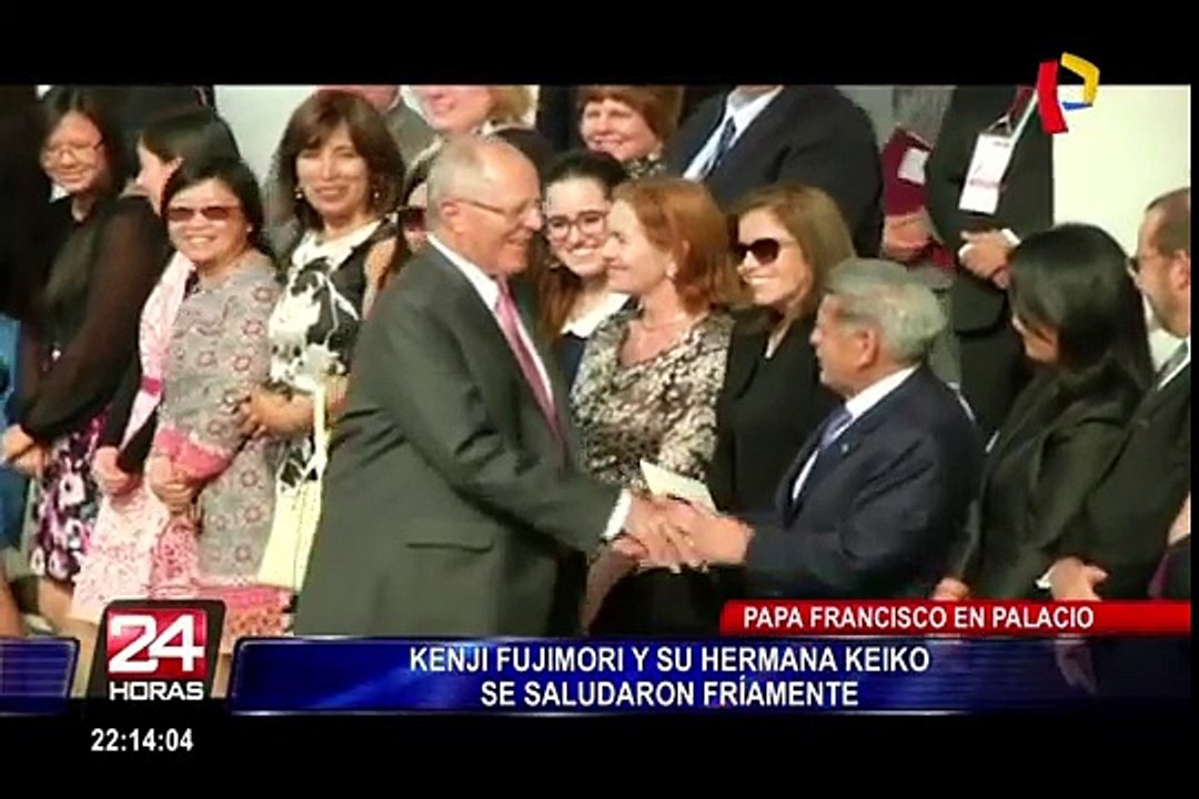 Keiko y Kenji Fujimori participaron del homenaje al Papa Francisco en Palacio