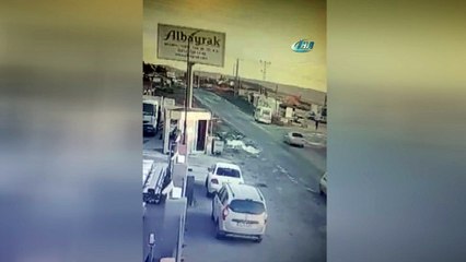 Silivri'de kontrolden çıkarak takla atan otomobil kamerada