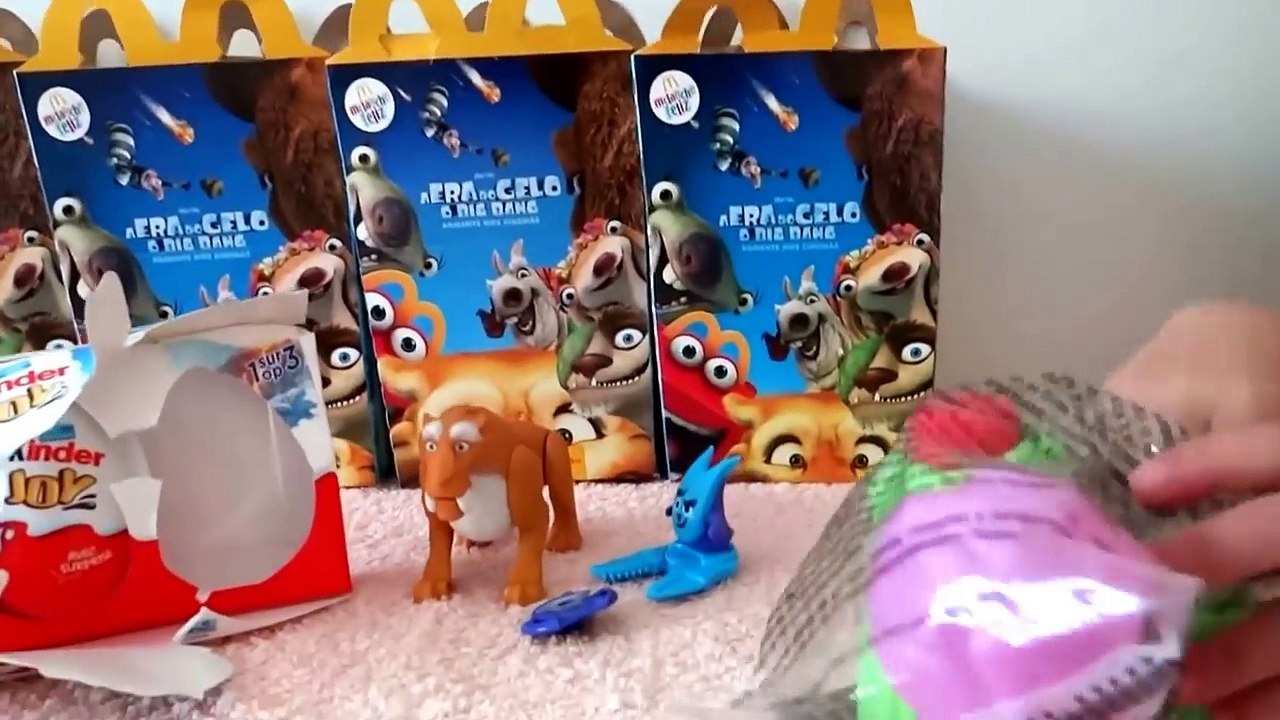 La era de hielo 5 - 2016. Huevos sorpresa de Kinder Joy y de la cajita feliz de McDonalds