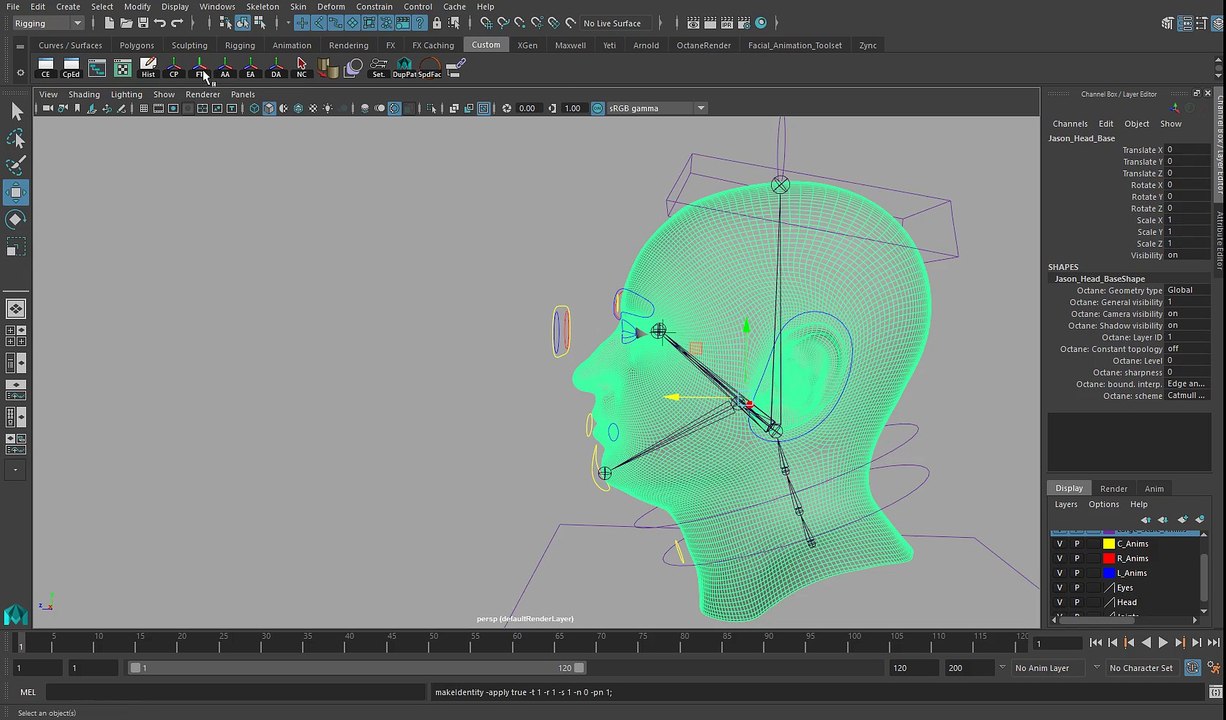 Rigging for Faceware and Motion Capture - Parenting Controls (3/13)