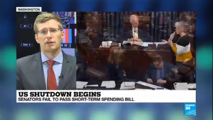 US Shutdown begins: Senators fail to pass short-term spending bill