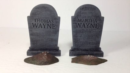 Custom Thomas and Martha Wayne Tombstones 1-12 scale action figures 6 inch