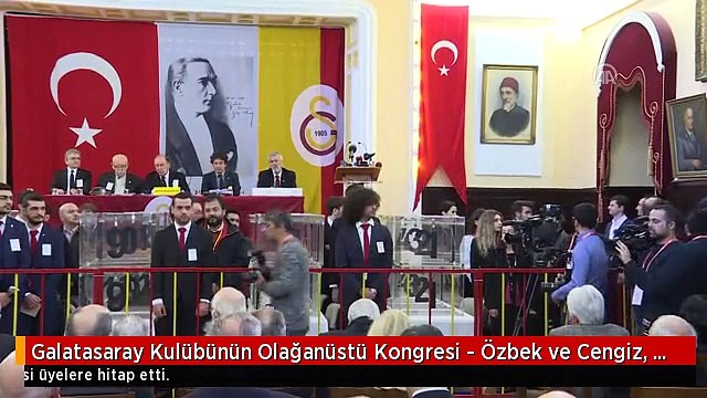 Galatasaray Kulübünün Olağanüstü Kongresi - Özbek ve Cengiz, Üyelere Hitap Etti