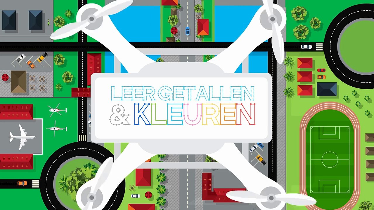 Kinderen leren getallen Tellen en Kleuren met autos op de Leerzame Parkeerplaats