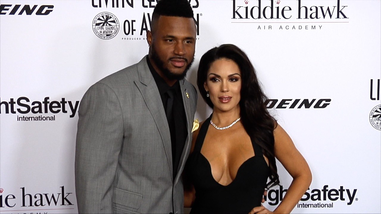 Carissa Rosario and James Anderson 2018 Living Legends of Aviation Awards Red Carpet