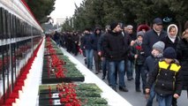 Azerbaycan 20 Ocak Şehitlerini 28. Yıldönümünde Anıyor- Azerbaycan'da, 1990 Yılında Yaşanan Ve Tarihe 'Kanlı Ocak' Olarak Geçen '20 Ocak' Katliamının Kurbanları Anıldı