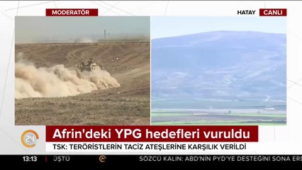 Afrin'deki YPG hedefleri vuruldu