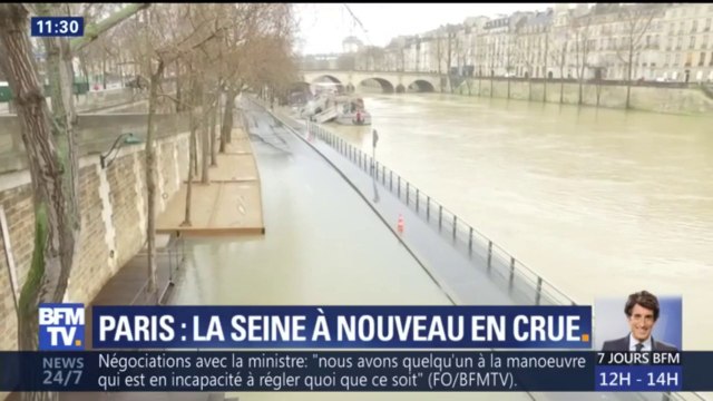 A Paris, la Seine continue à monter