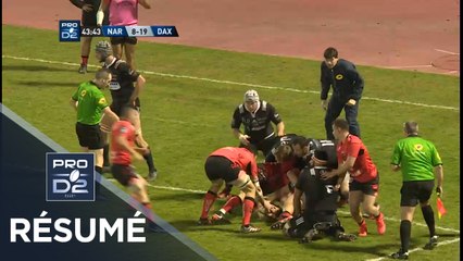 PRO D2 - Résumé Narbonne-Dax: 13-41 - J20 - Saison 2017/2018