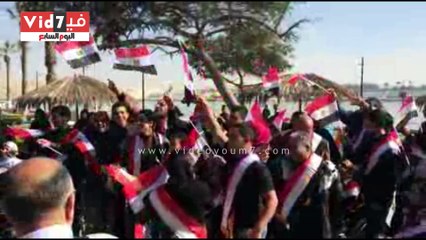 مسيرة تأييد بالإسماعيلية لذوى الإعاقة فى احتفالات 2018 لترشح السيسي