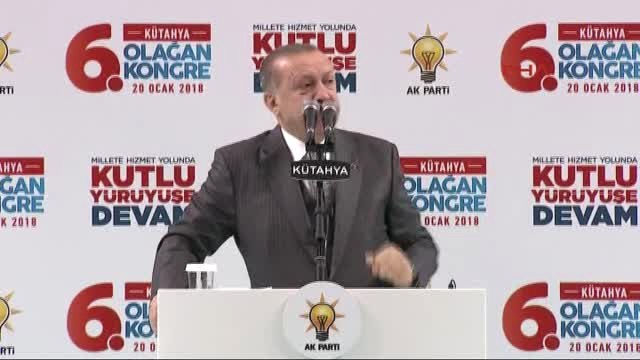 Kütahya-Cumhurbaşkanı Erdoğan AK Parti İl Kongresi'nde Konuştu