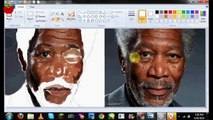 Come dipingere un ritratto di Morgan Freeman con MS Paint
