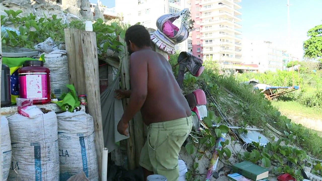 The man who lives in a sandcastle