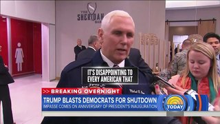 President Trump blames Democrats for government shutdown