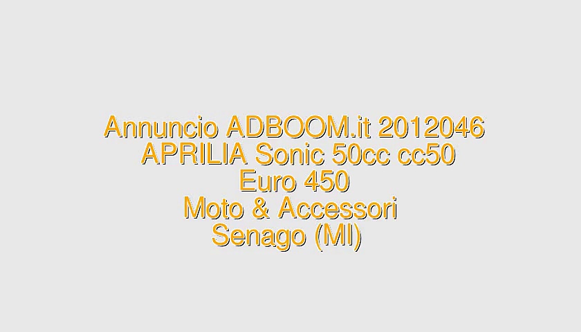 APRILIA Sonic 50cc cc50