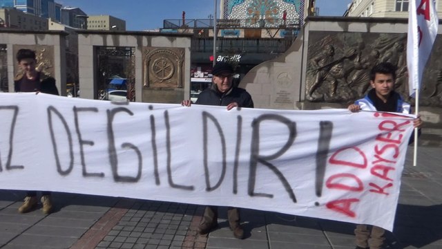 ADD Kayseri şubesi Gençlik Kurumunca hazırlanan basın açıklaması