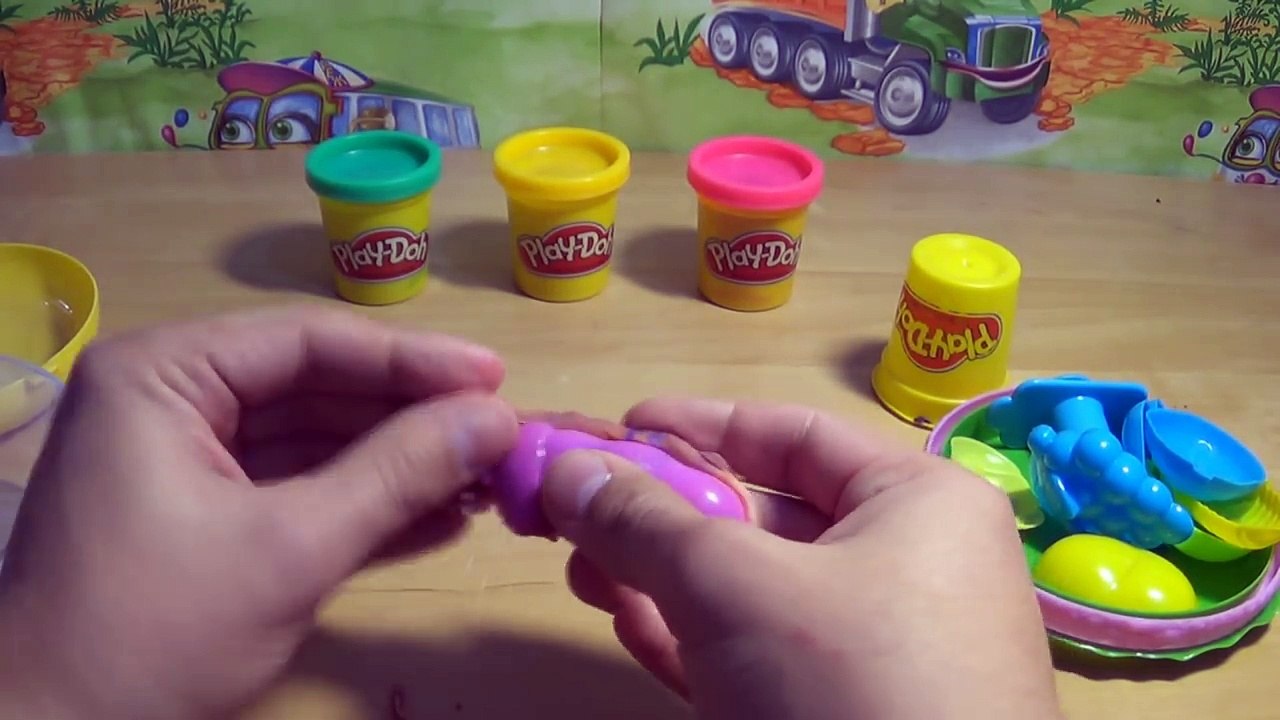 Пластилин Плей До. Play-Doh. формочки овощей и фруктов. Делаем овощи и фрукты из пластилина.