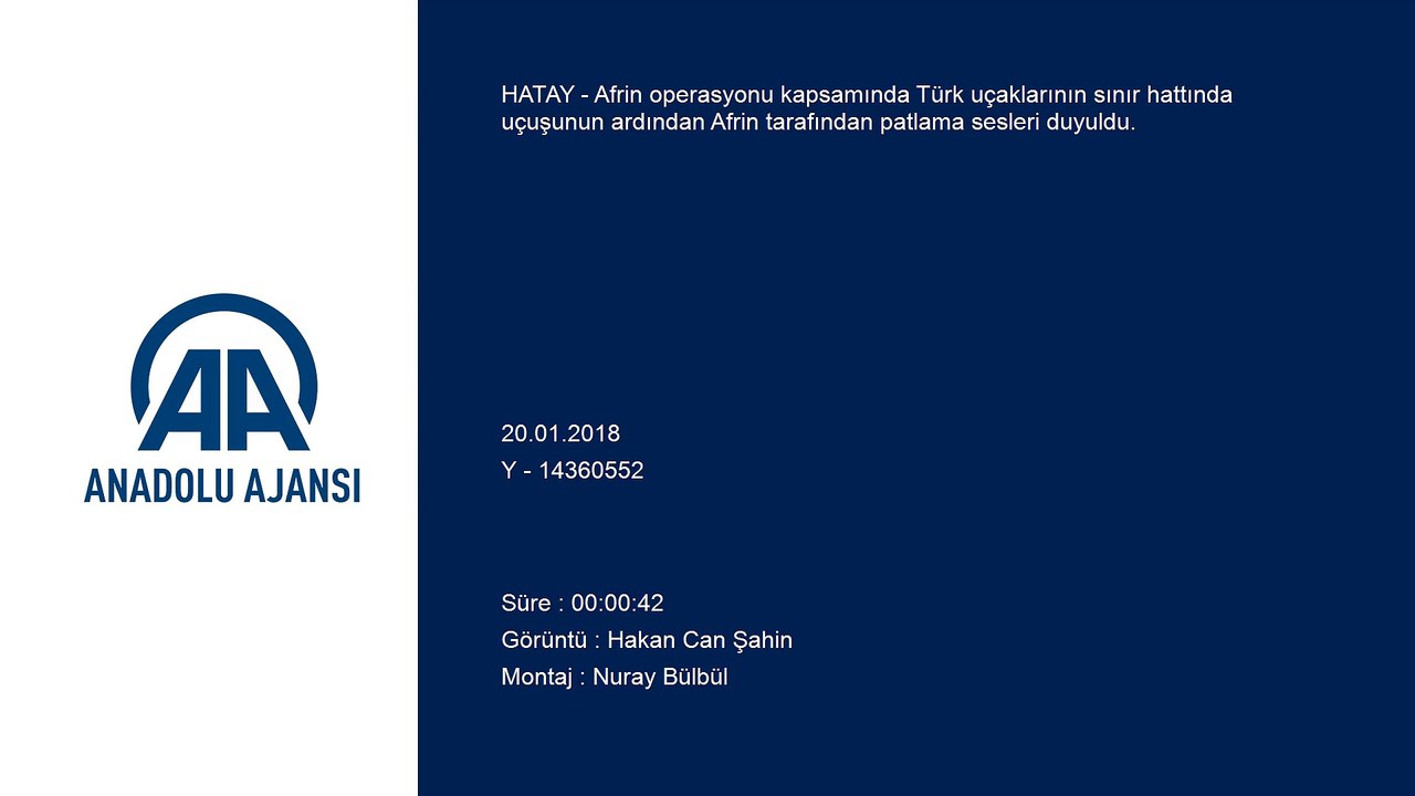 Afrin harekatı başladı
