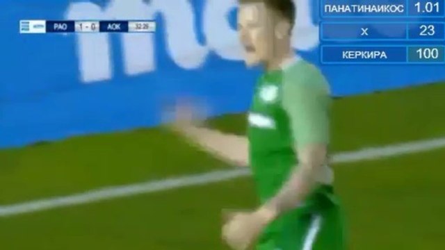 Mattias Johansson Goal HD - Panathinaikos 2-0 Kerkyra 20.01.2018