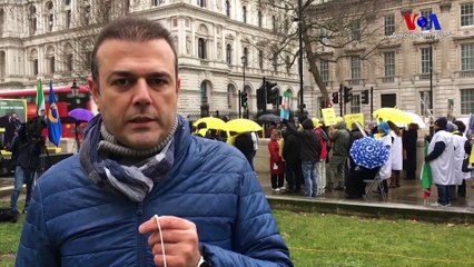 İran Protestolarına Destek Londra'da Devam Ediyor