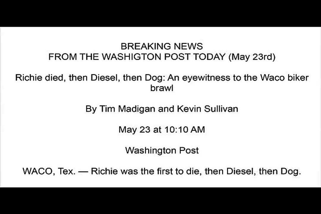 Washington Post News Article Waco (2015)