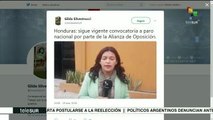 Honduras: convocatoria a paro nacional por Alianza de Oposición