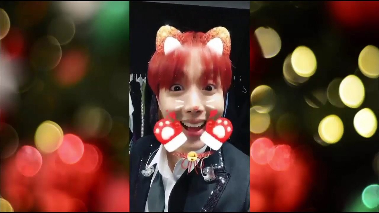 BTS Jin's habit cute action he eats the cake right away with his mouth
