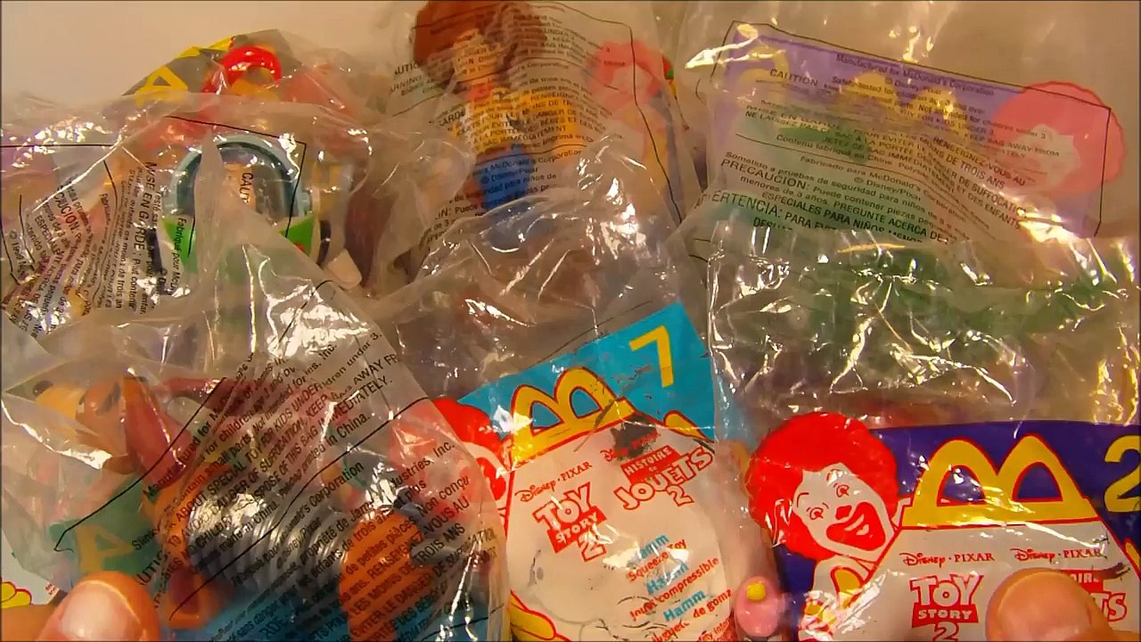 1999 DISNEYS TOY STORY 2 SET OF 20 McDONALDS HAPPY MEAL MOVIE KIDS TOYS VIDEO REVIEW