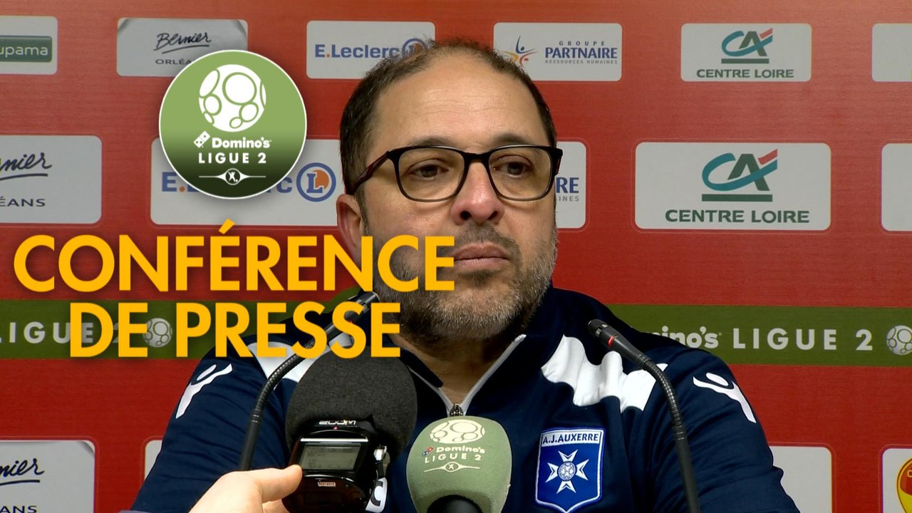 Conférence de presse US Orléans - AJ Auxerre (2-3) : Didier OLLE-NICOLLE (USO) - Pablo  CORREA (AJA) - 2017/2018