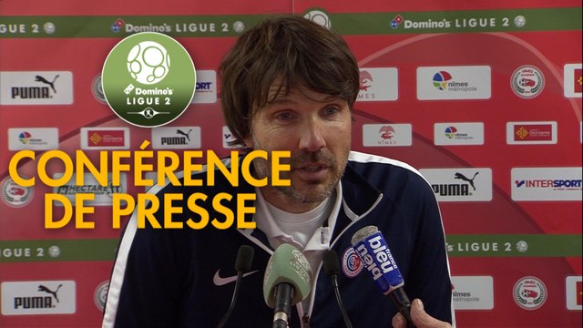 Conférence de presse Nîmes Olympique - Châteauroux (3-0) : Bernard BLAQUART (NIMES) - Jean-Luc VASSEUR (LBC) - 2017/2018