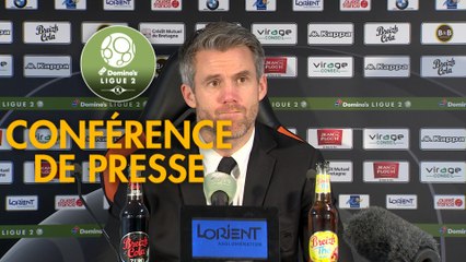 Conférence de presse FC Lorient - Clermont Foot (1-1) : Mickaël LANDREAU (FCL) - Pascal GASTIEN (CF63) - 2017/2018