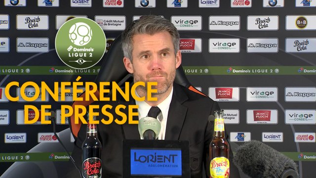 Conférence de presse FC Lorient - Clermont Foot (1-1) : Mickaël LANDREAU (FCL) - Pascal GASTIEN (CF63) - 2017/2018