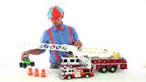 Blippi Toys Fire Trucks for Children _ FIRE TRUCK SONG