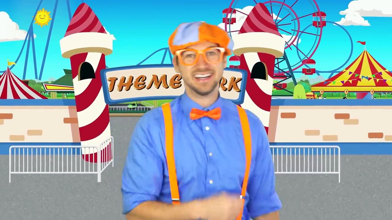 Theme Park rides with Blippi _ Theme Park Song